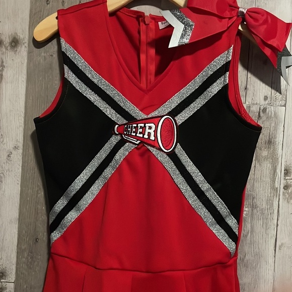 Spirit Red Cheer Costume Dress Up Play Halloween Size large - Picture 4 of 9